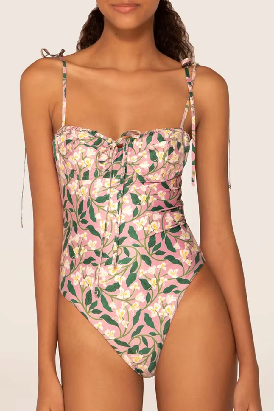 Lilium Bloom Ολόσωμο Μαγιό και Παρεό Σετ | Μαγιό - Ολόσωμα - Swimwear One Piece | Lilium Bloom One Piece Swimsuit and Pareo Set