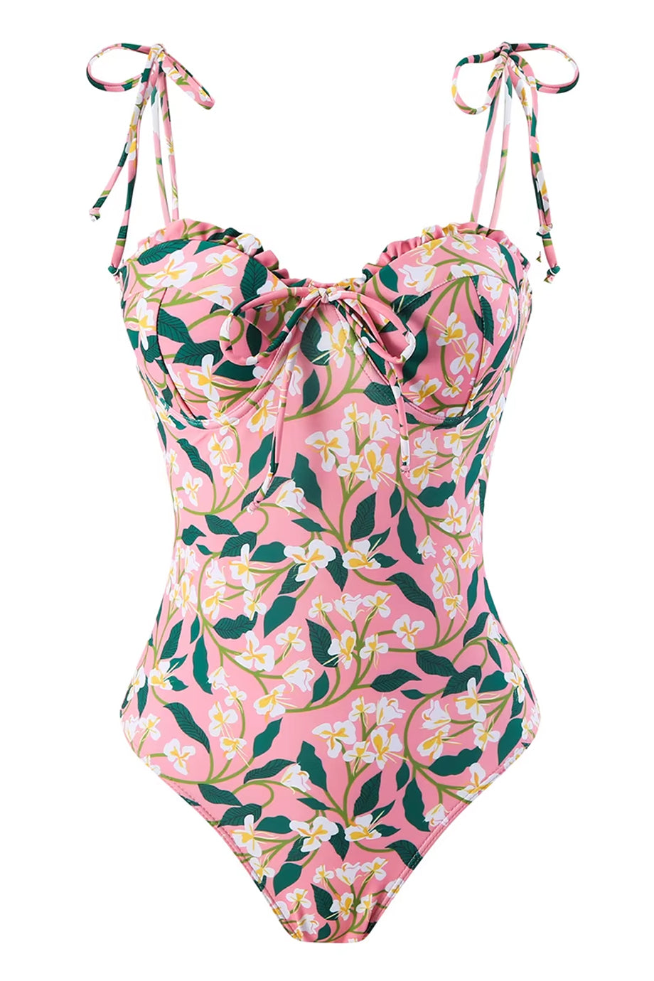 Lilium Bloom Ολόσωμο Μαγιό και Παρεό Σετ | Μαγιό - Ολόσωμα - Swimwear One Piece | Lilium Bloom One Piece Swimsuit and Pareo Set