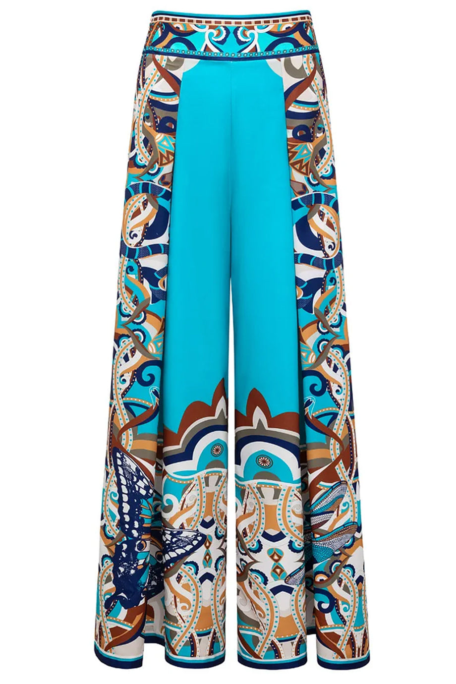 Azora Τιρκουάζ Ολόσωμο Μαγιό και Παντελόνα Παρεό Σετ | Μαγιό - Ολόσωμα - Swimwear One Piece | Azora Turquoise One-Piece Swimsuit with Pareo Trousers Set