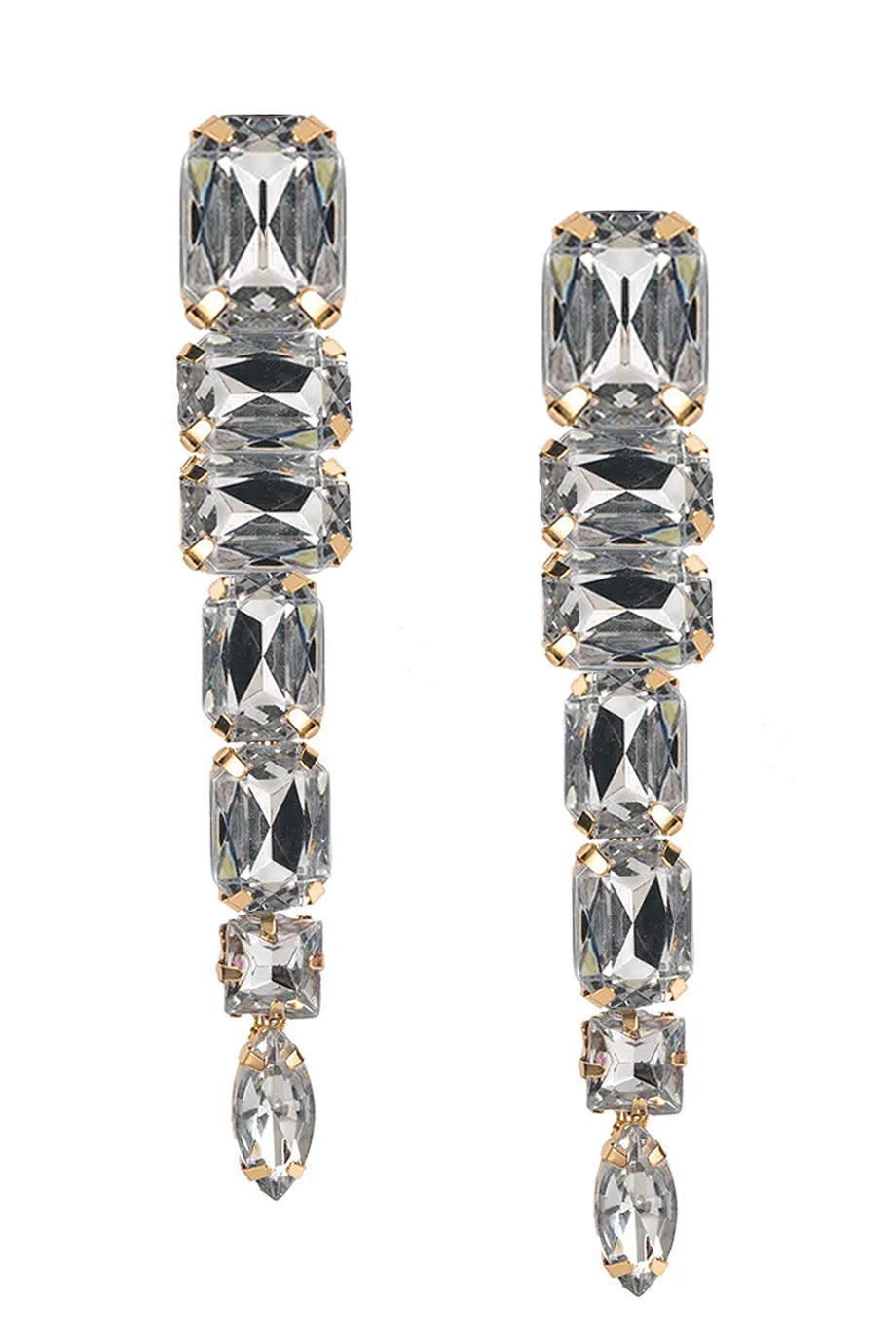 Dorelle Μακριά Σκουλαρίκια με Κρύσταλλα | Κοσμήματα - Σκουλαρίκια - Jewelry Earrings | Dorelle Crystal Drop Earrings Oorbellen met Kristallen Ohrringe mit Kristallen