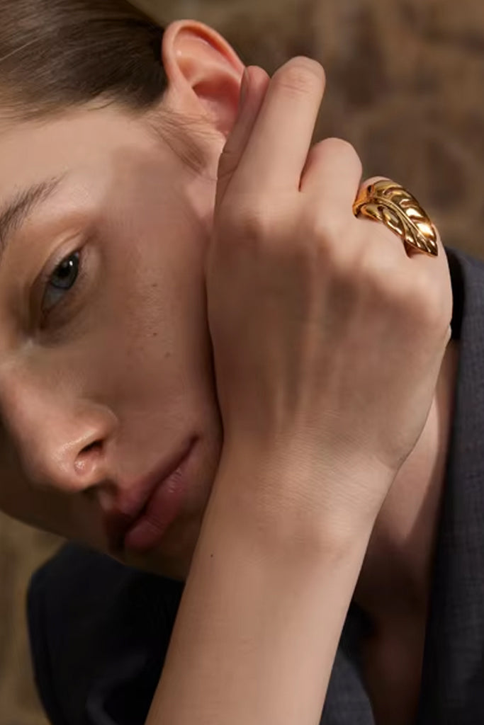 Gold Leaf Χρυσό Δαχτυλίδι | Κοσμήματα - Δαχτυλίδια - Rings | Gold Leaf Gold Ring