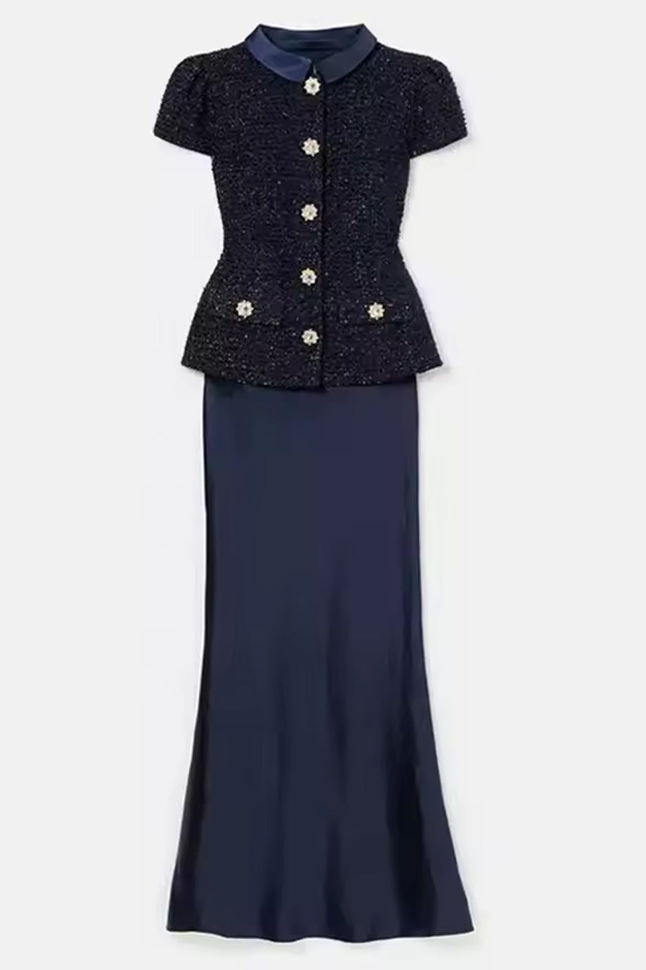 Solange Σατέν Σετ με Κοντό Σακάκι