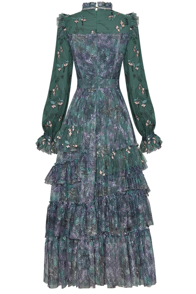 Ivana bloemenjurk van benzinetule