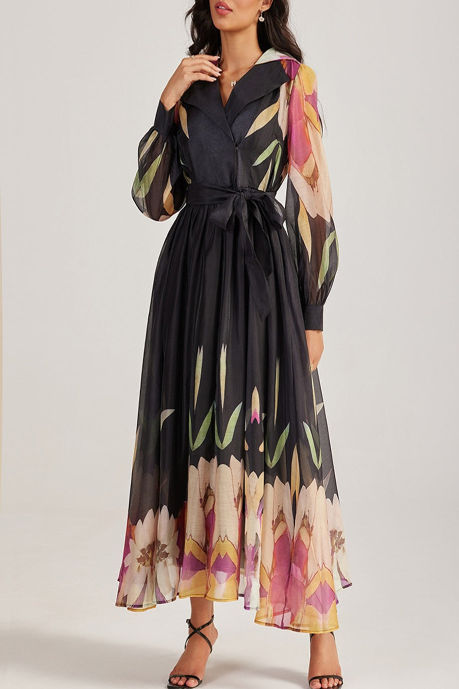 Avelise Chiffon Φλοράλ Φόρεμα | Φορέματα - Dresses | Avelise Chiffon Floral Midi Dress