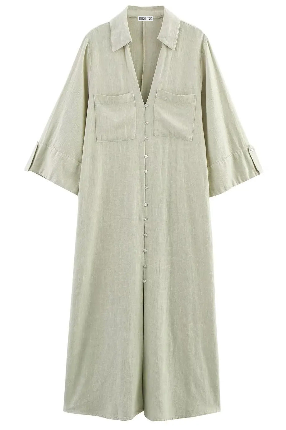 Sierra Λινό Φόρεμα Πουκαμίσα με Κουμπιά | Φορέματα - Casual Dresses | Sierra Linen Shirt Dress with Buttons