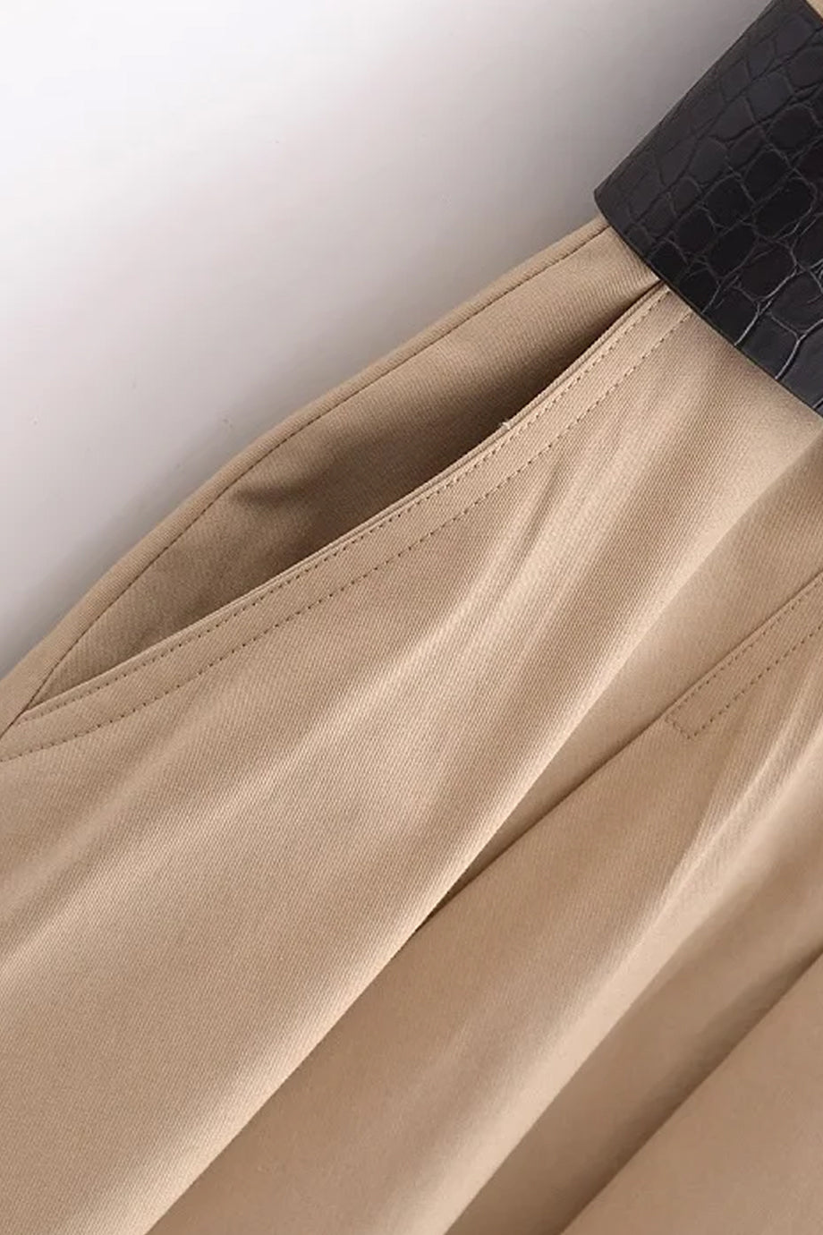 Terra Φόρεμα με Ζώνη και Πιέτες