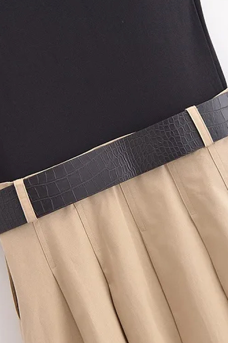 Terra Φόρεμα με Ζώνη και Πιέτες