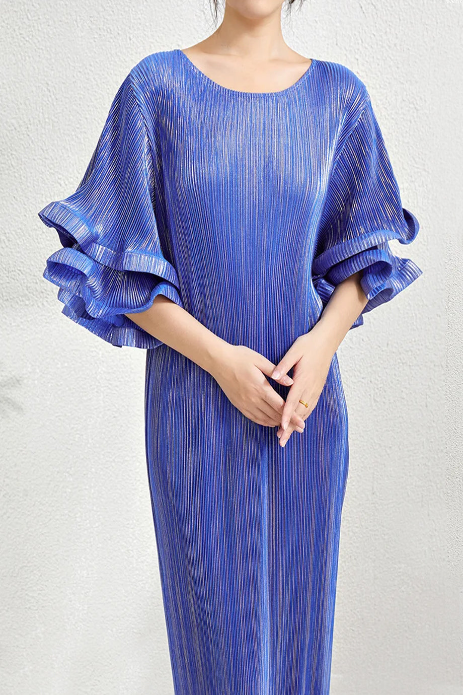 Auriane Μεταλλικό Πλισέ Φόρεμα | Φορέματα - Dresses | Auriane Pleated Long Dress