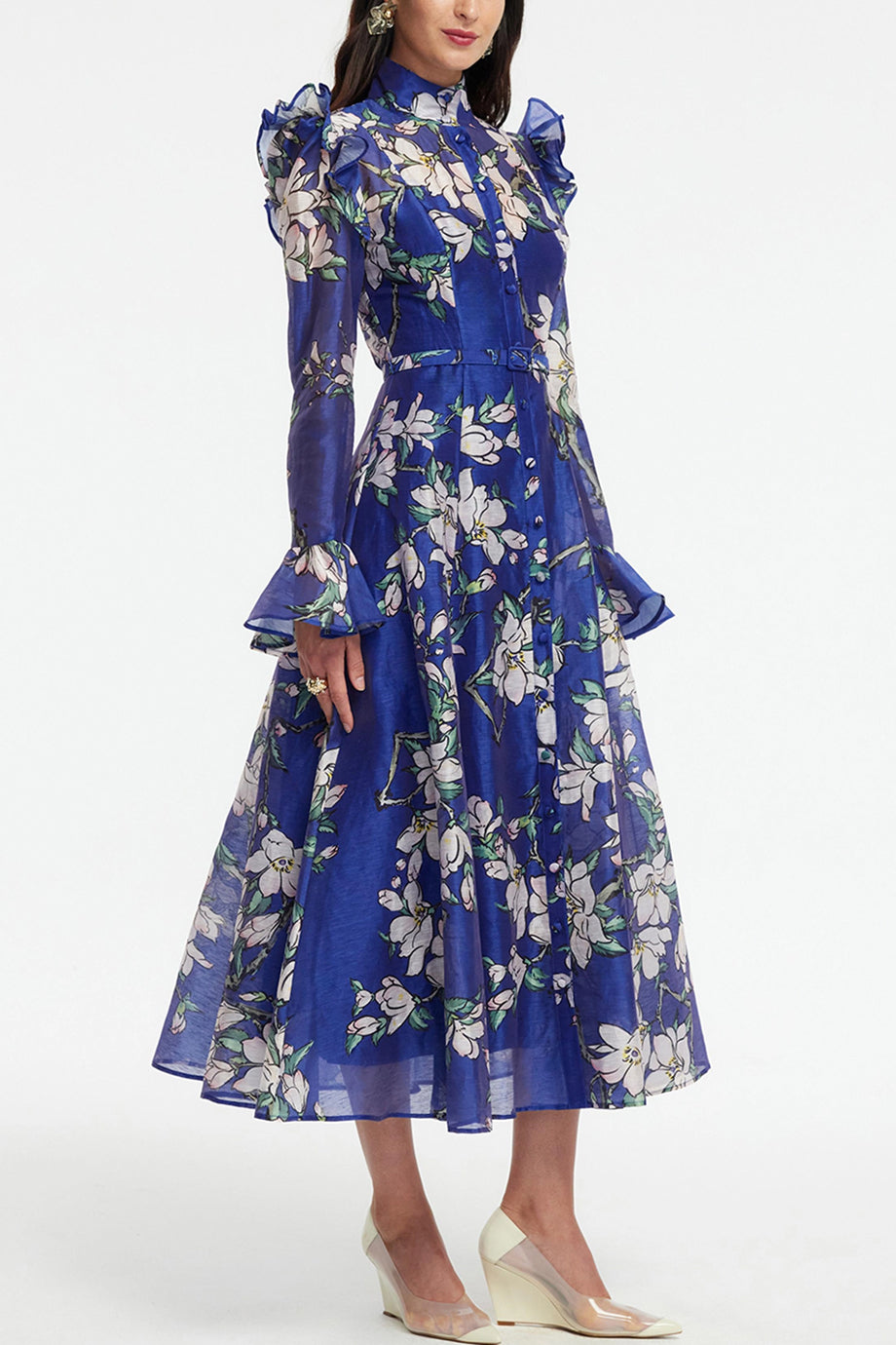 Isaliena Chiffon Φλοράλ Φόρεμα | Φορέματα - Dresses | Isaliena Chiffon Floral Midi Dress