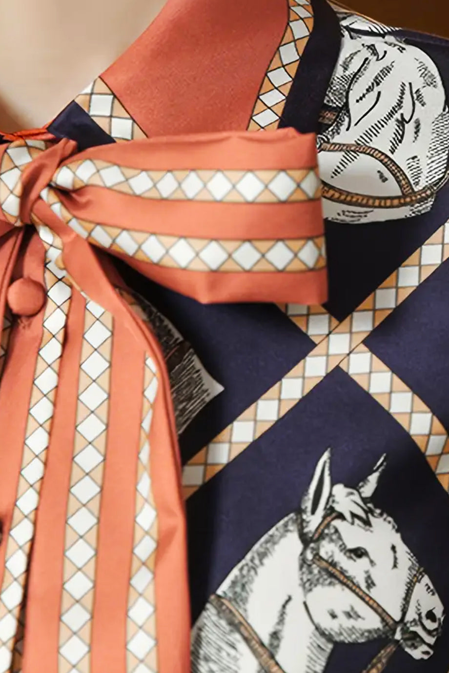 Bronco Εμπριμέ Πουκάμισο με Φιόγκο