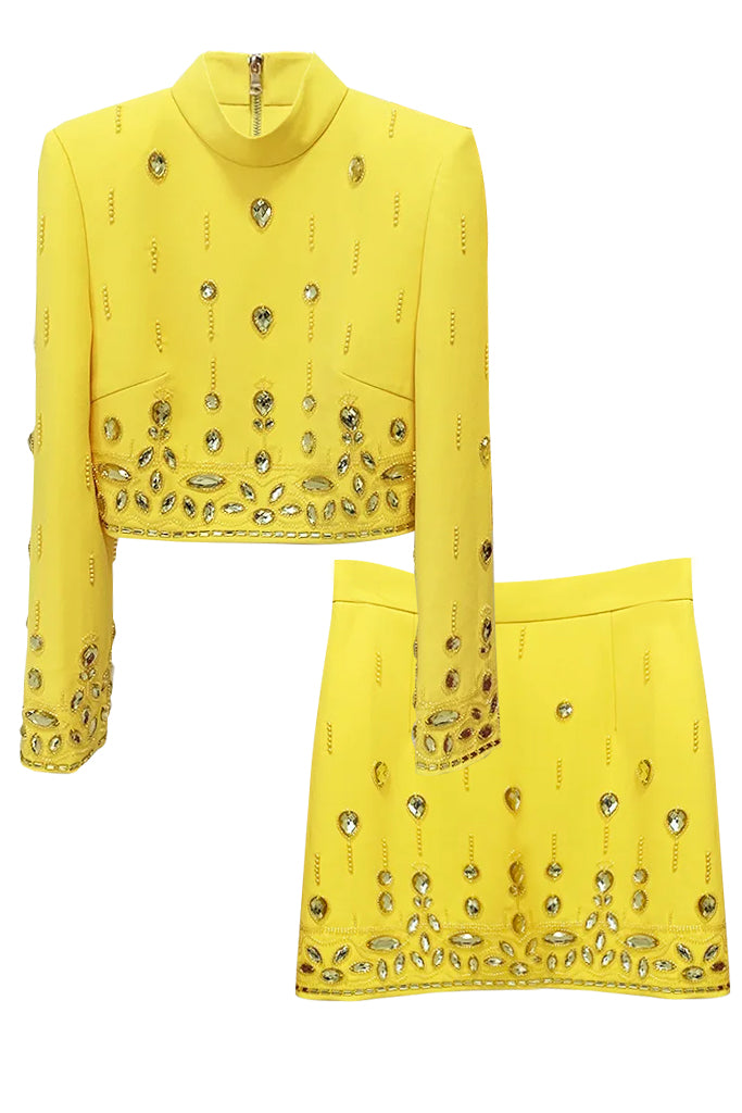 Calista Σετ με Τοπ, Φούστα και Κεντήματα