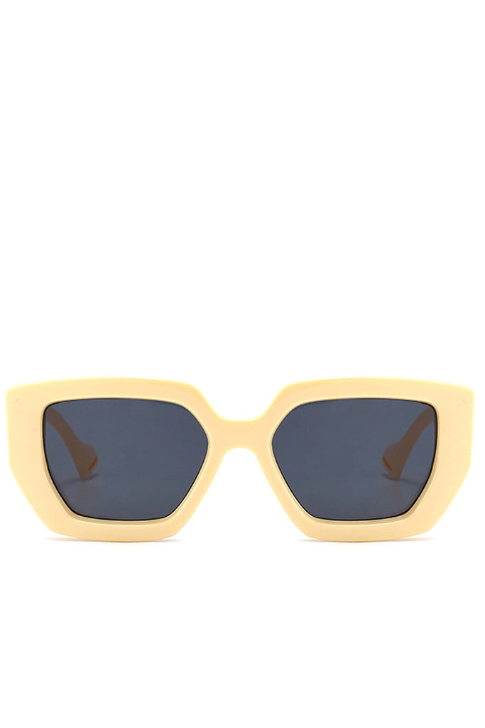 Amberta schwarz-weiße, quadratische Mode-Sonnenbrille