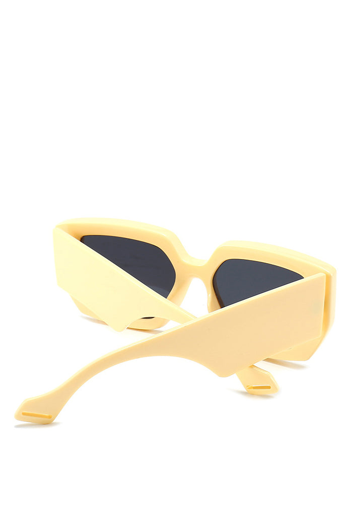 Amberta schwarz-weiße, quadratische Mode-Sonnenbrille