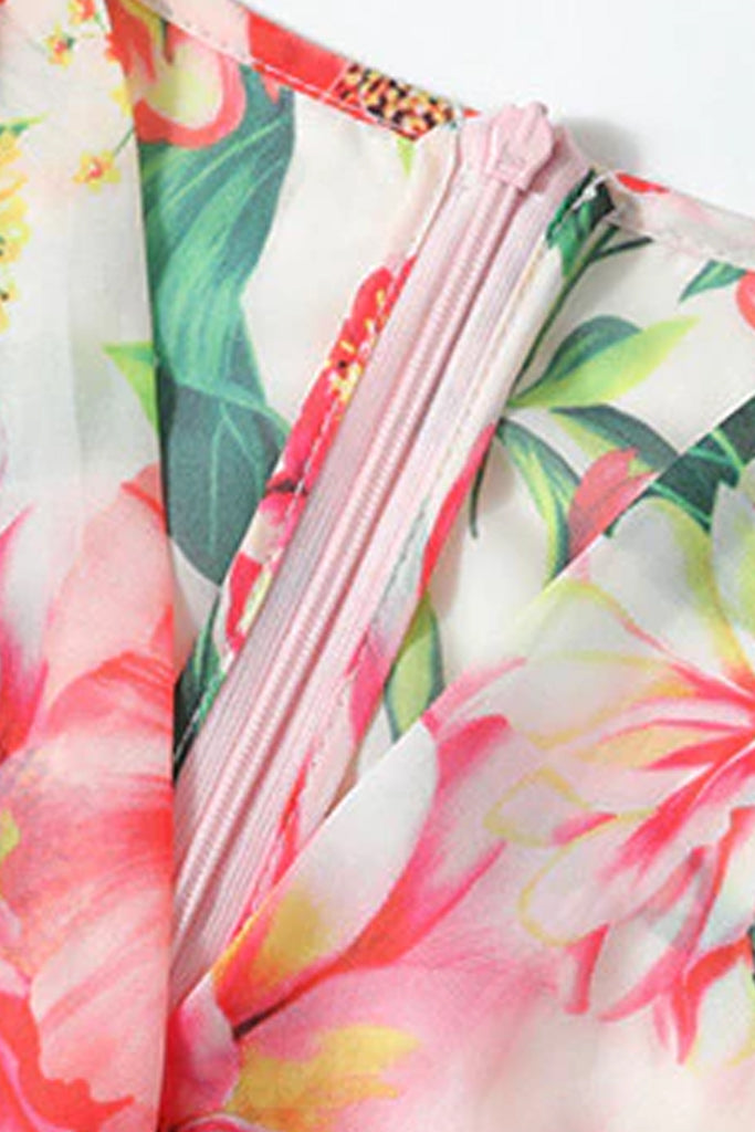 Gerbera Πολύχρωμο Εμπριμέ Φλοράλ Μακρύ Φόρεμα | Γυναικεία Ρούχα - Φορέματα