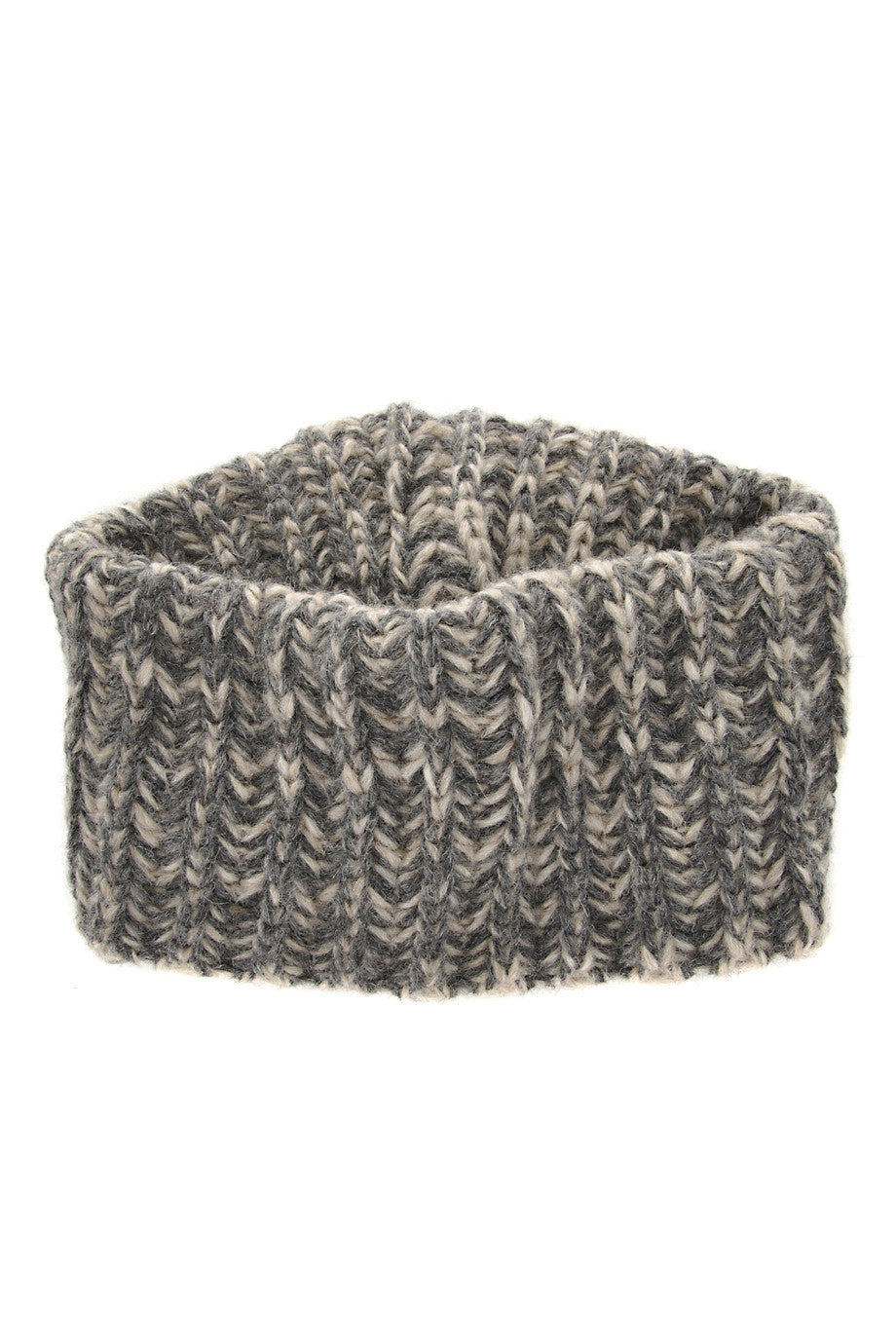 EVEREST Μπεζ Καφέ Μάλλινο Κασκόλ