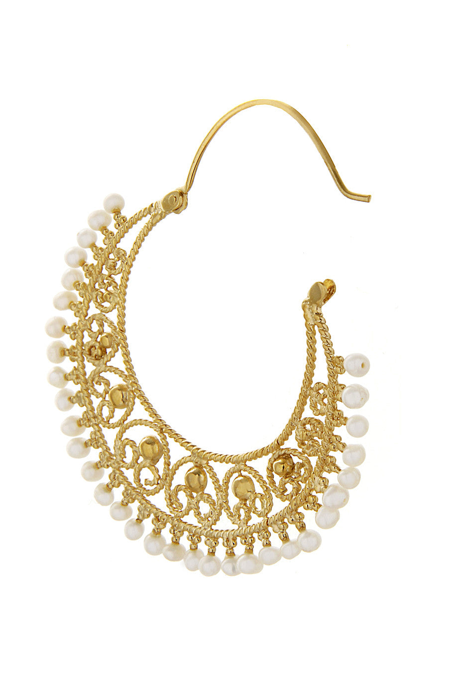 Eπίχρυσοι Κρίκοι με Χάντρες - Isharya | Κοσμήματα