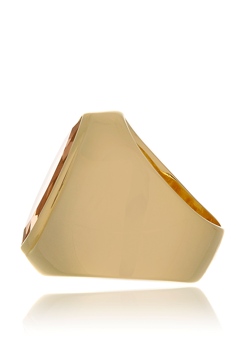 Χρυσό Δαχτυλίδι με Ροζ Κρύσταλλο - Isharya | Κοσμήματα