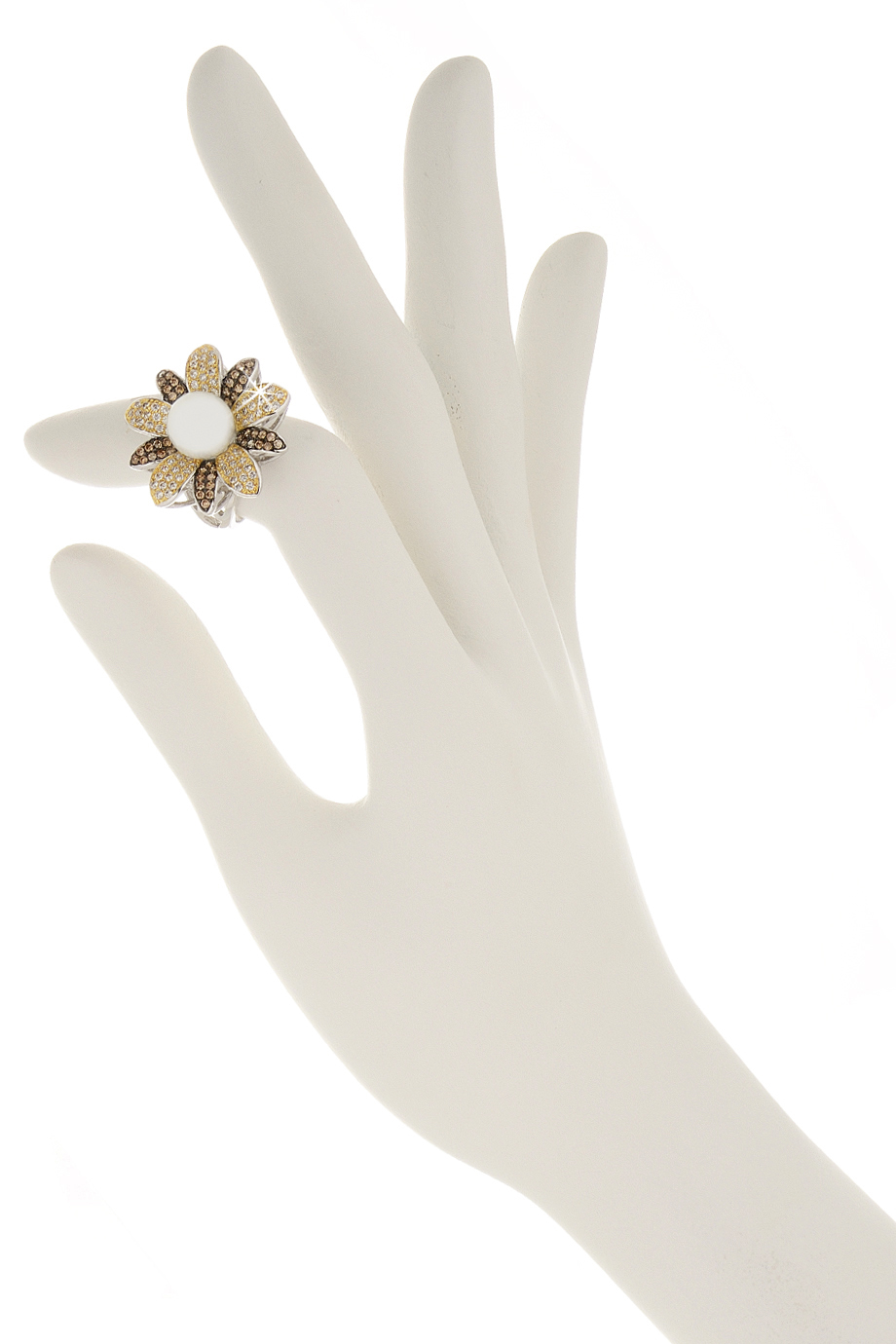 Ασημένιο Μπρονζέ Δαχτυλίδι με Πέρλα - Kenneth Jay Lane | Κοσμήματα