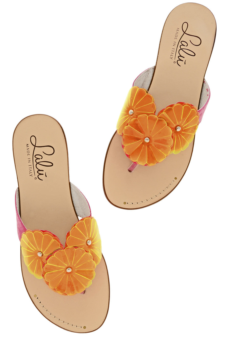 Δερμάτινα Σανδάλια με Λουλούδια | Γυναικεία Παπούτσια