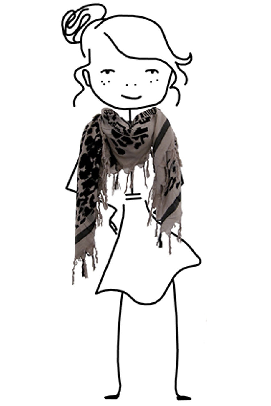 JUNGLE Μπεζ Φουλάρι