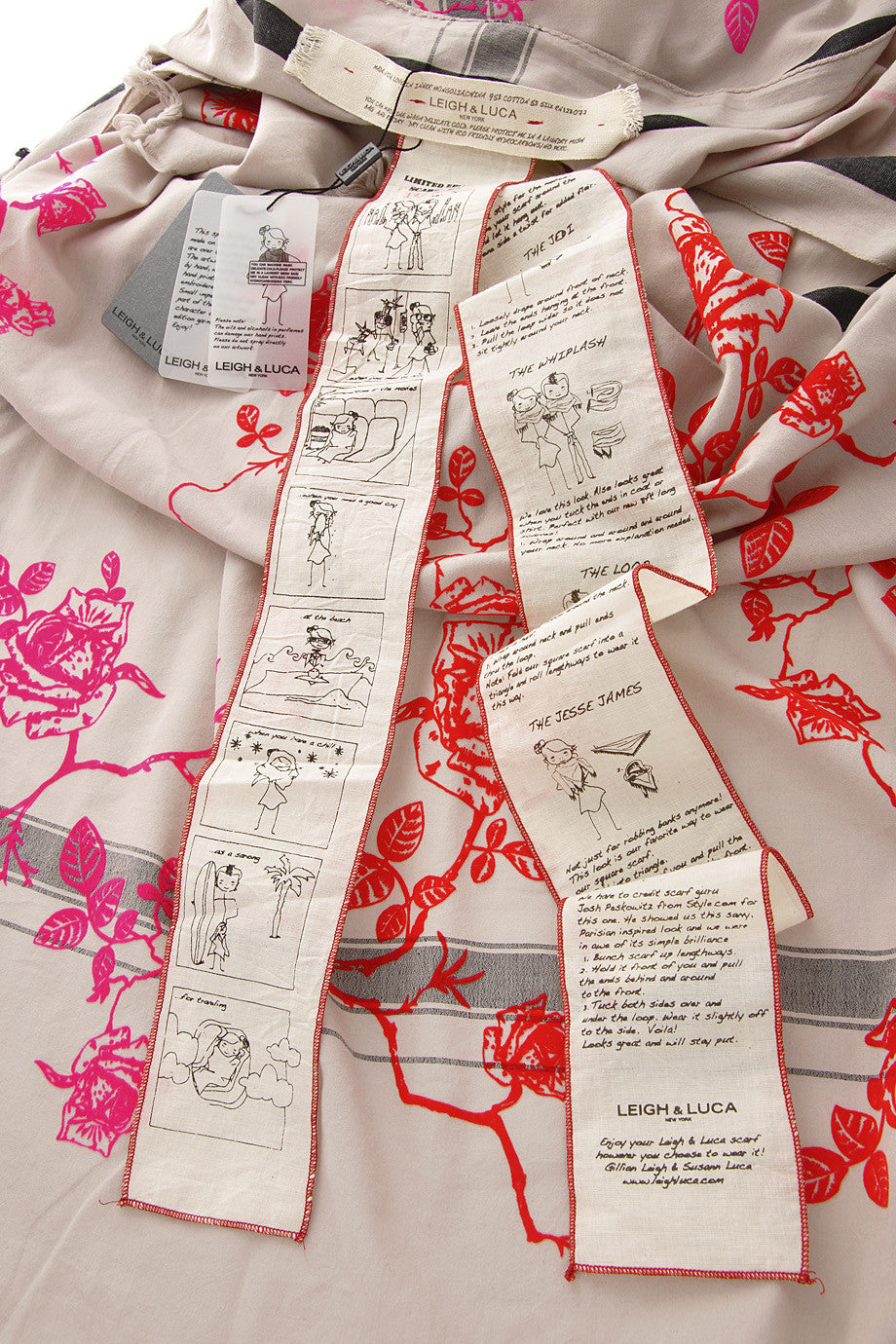 ROSES Mπεζ Φουλάρι με σχέδια