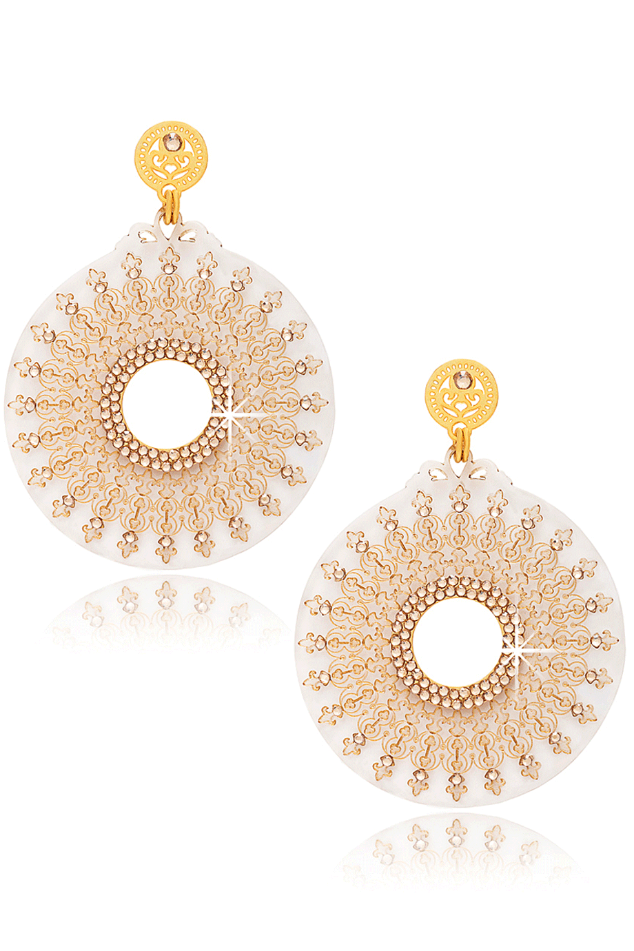 Διάφανα Στρογγυλά Σκουλαρίκια - Lk Designs | Κοσμήματα