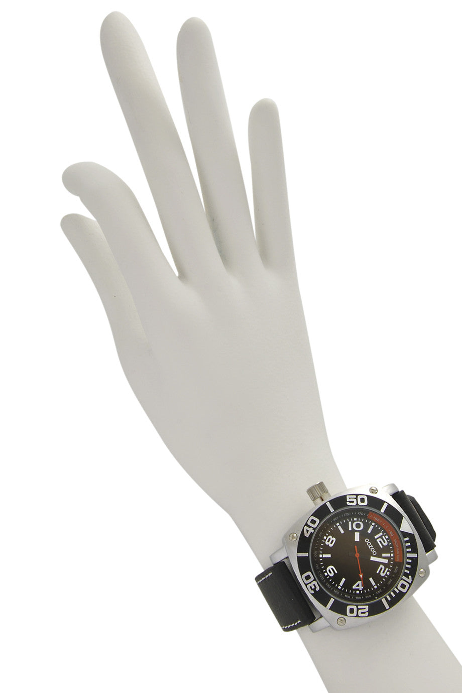 C2281 Μαύρο Δερμάτινο Ρολόι