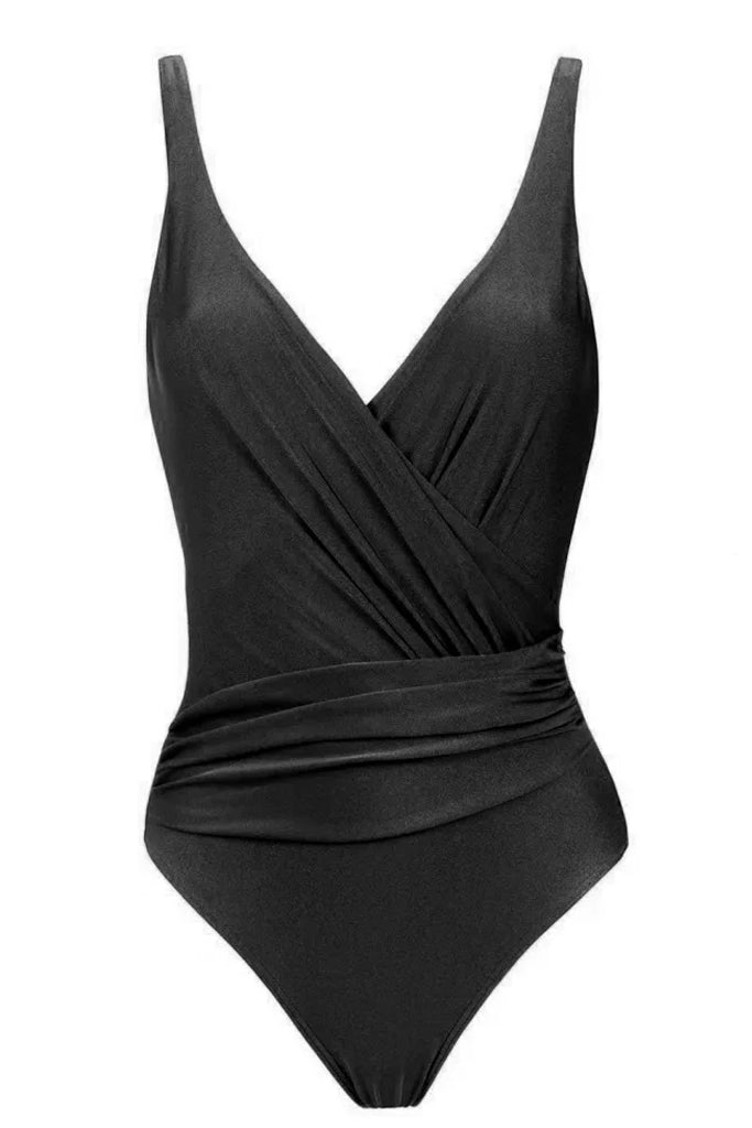 Opulence Ολόσωμο Μαγιό και Παρεό | Γυναικεία Μαγιό Παρεό - Ολόσωμα  - Swimwear | Opulence Black One Piece  Swimsuit with Pareo