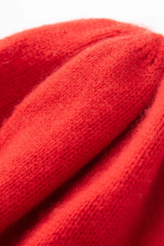 Bette Πλεκτός Σκούφος από Κασμίρ | Γυναικεία Καπέλα - Σκούφοι | Bette Red Cashmere Knit Beannie