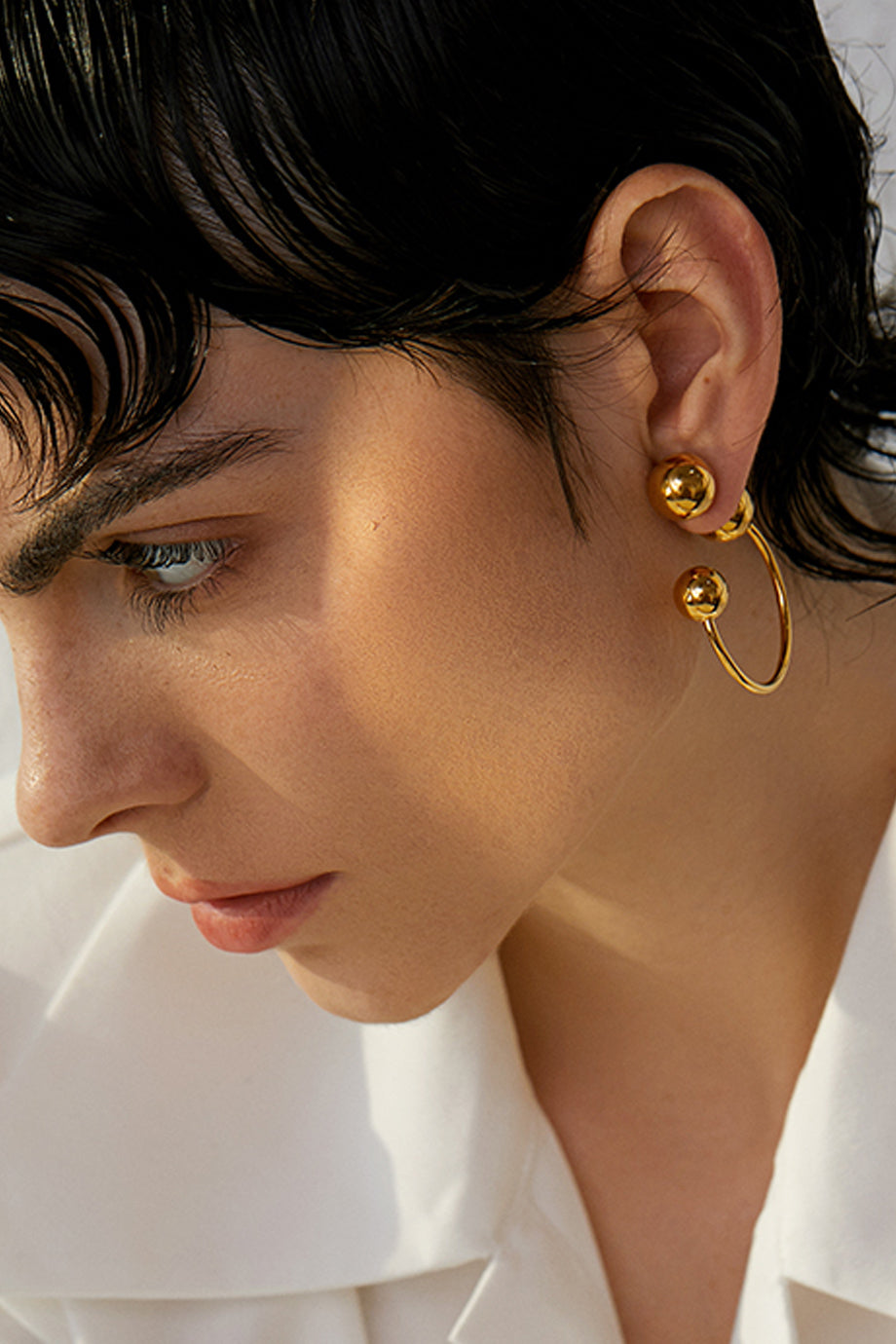 Caby Χρυσά Σκουλαρίκια Κρίκοι | Κοσμήματα - Σκουλαρίκια | Caby Gold Hoop Earrings