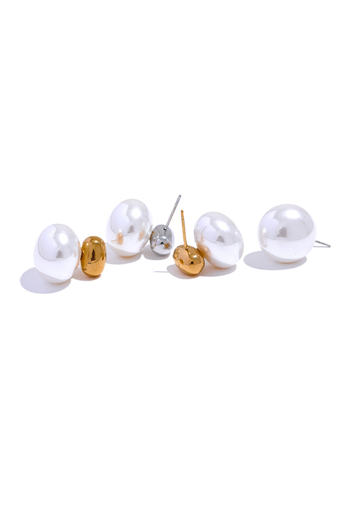 Dune Χρυσά Σκουλαρίκια με Πέρλες | Κοσμήματα - Σκουλαρίκια | Dune Gold Earrings with Pearls