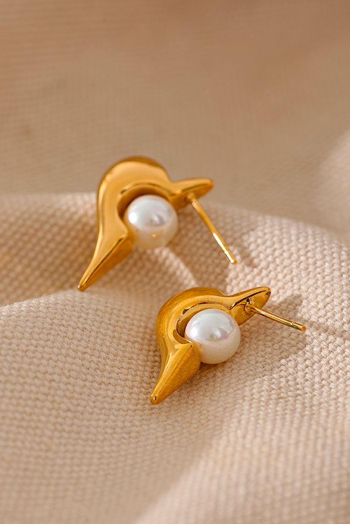 Amelty Χρυσά Σκουλαρίκια με Πέρλες | Κοσμήματα -  Σκουλαρίκια - Κρίκοι | Amelty Gold Earrings with Pearls