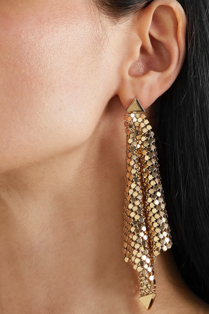 Tramy Χρυσά Μακριά Σκουλαρίκια | Κοσμήματα - Σκουλαρίκια | Tramy Gold Long Chainmail Earrings