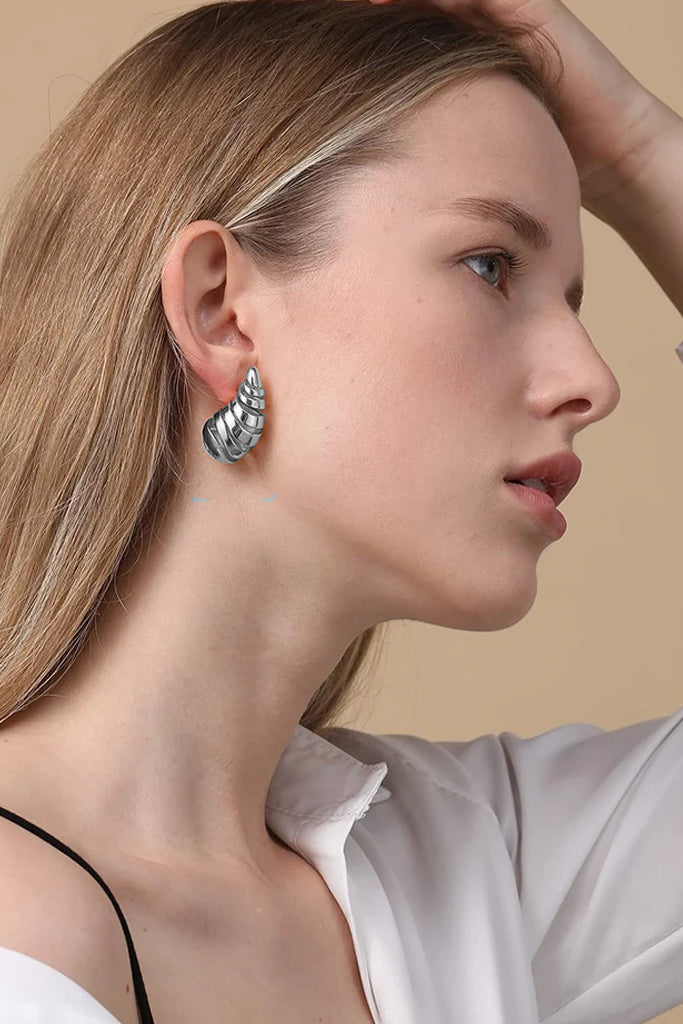Teardrop Swirl Ασημένια Σκουλαρίκια | Κοσμήματα - Σκουλαρίκια Jewelry | Teardrop Swirl Silver Earrings