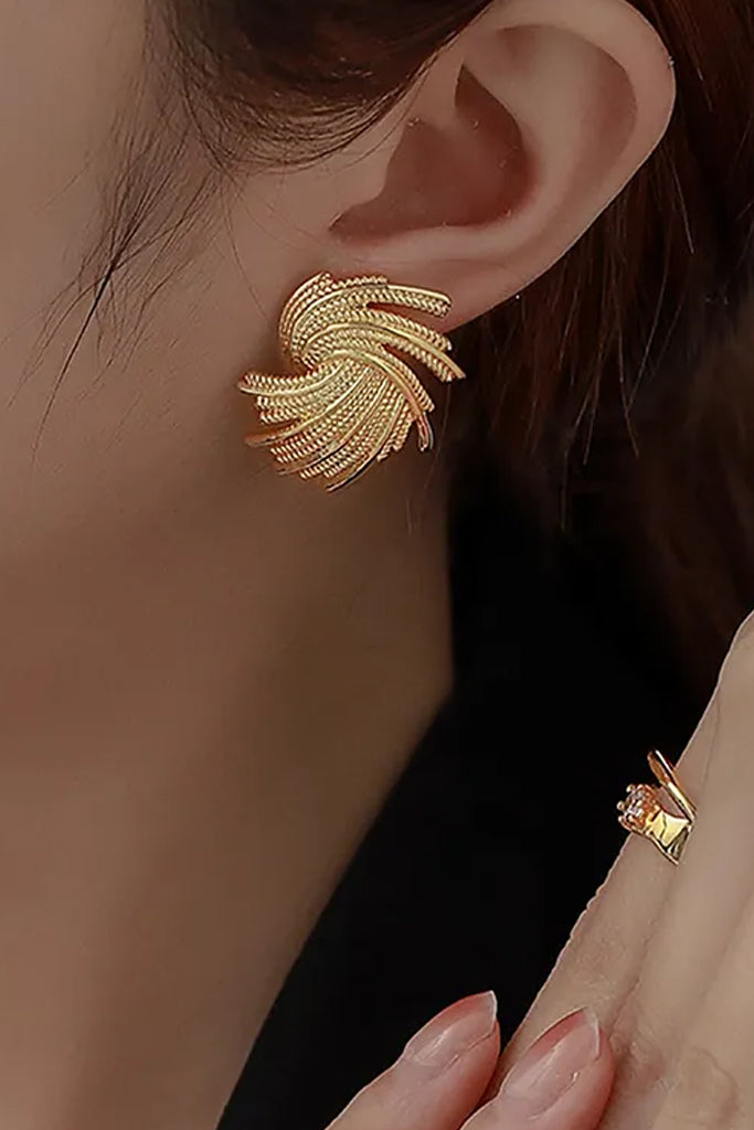Amaya Gold Clip Earrings