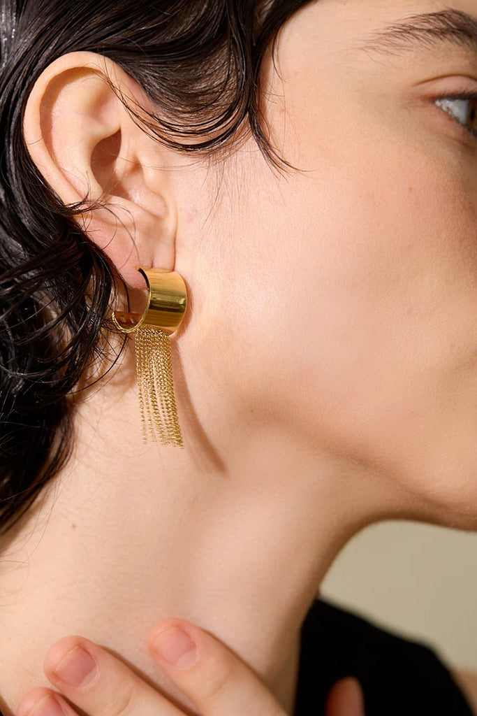 Cassandre Σκουλαρίκια Κρίκοι με Αλυσίδες | Σκουλαρίκια - Κρίκοι | Cassandre Hoop Chain Earrings