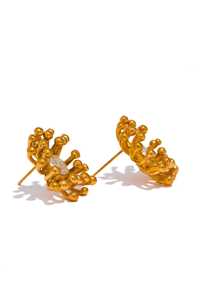 Spathia Σκουλαρίκια με Κρύσταλλο | Κοσμήματα - Σκουλαρίκια Jewelry | Spathia Gold Crystal Earrings