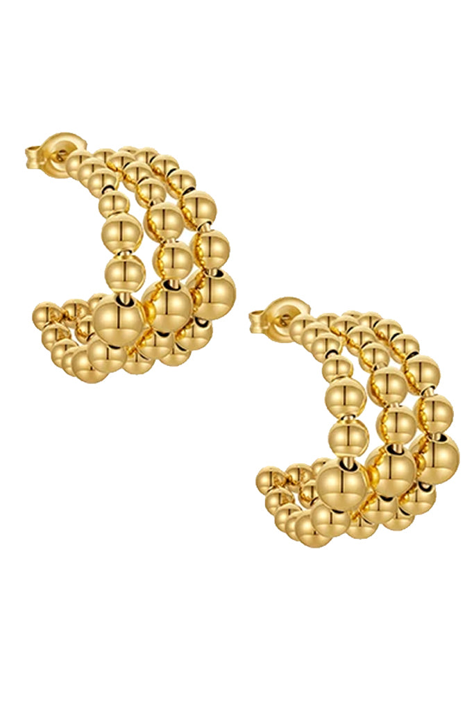 Sarlety Χρυσά Σκουλαρίκια Κρίκοι | Σκουλαρίκια Earrings| Sarlety Gold Hoop Earrings