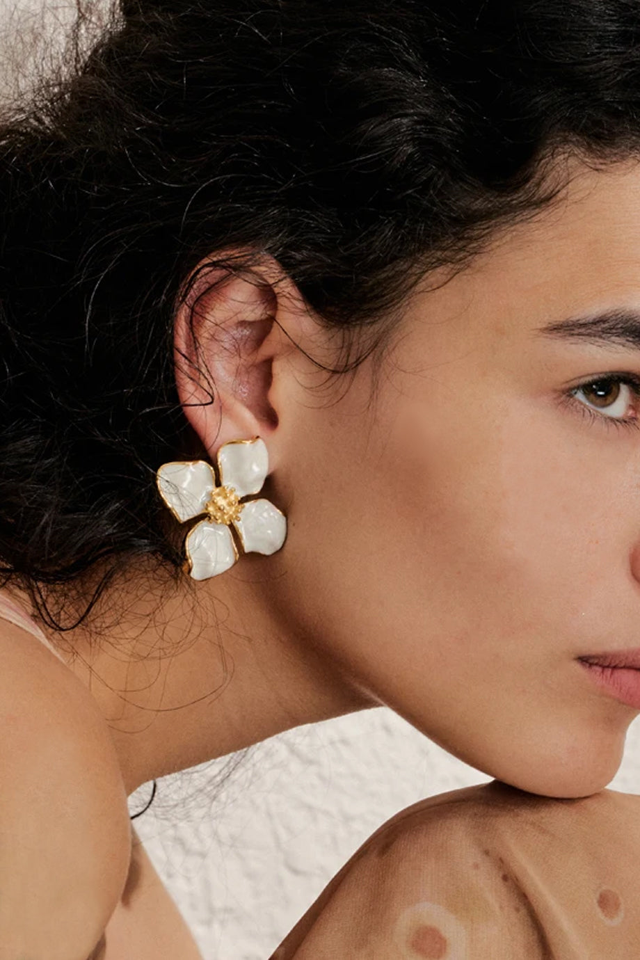 Fioralyne Σκουλαρίκια Λουλούδι με Σμάλτο | Κοσμήματα - Σκουλαρίκια - Jewelry Earrings | Fioralyne Flower Resin Earrings