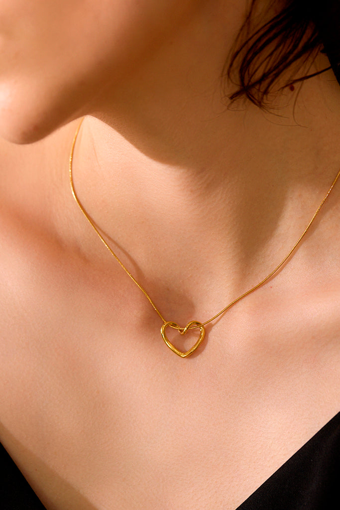 Hearty Μενταγιόν με Καρδιά | Κοσμήματα - Μενταγιόν | Hearty Gold Heart Pendant