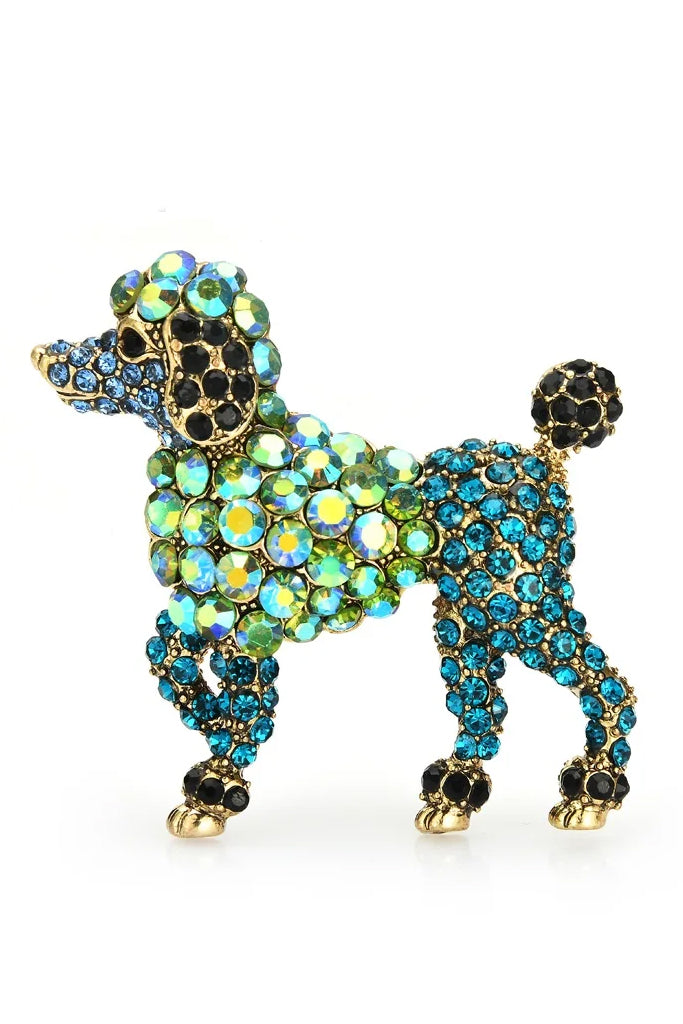 Poodle Καρφίτσα Σκύλος με Κρύσταλλα | Καρφίτσες Pins Brooches | Poodle Crystal Dog Brooch