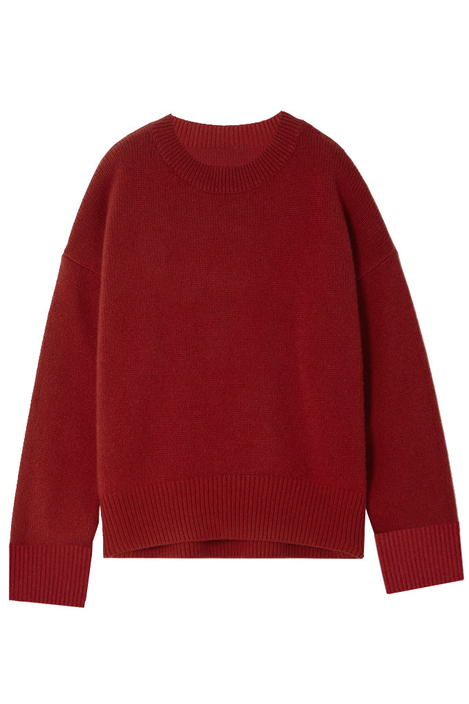 Glacier Κόκκινο Oversized Πουλόβερ | Γυναικεία Ρούχα - Πουλόβερ Πλεκτά | Glacier Red Oversized Sweater