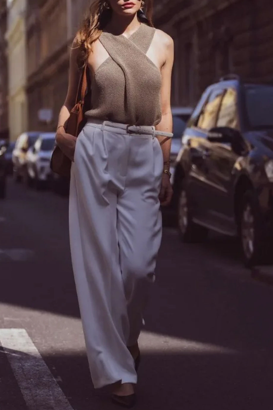 Lyra Πλεκτό Τοπ με Σταυρωτό Ντεκολτέ | Τοπ, Μπλούζες Knits Knitwear|  Lyra Knitted Top with Crossover Neckline