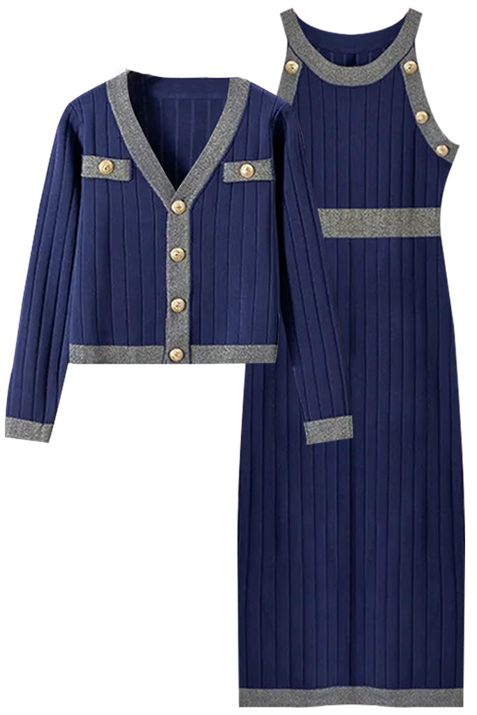 Charly Πλεκτό Σετ Ζακέτα και Φόρεμα | Πλεκτά Σετ Knitwear | Charly Knit Set with Jacket and Dress