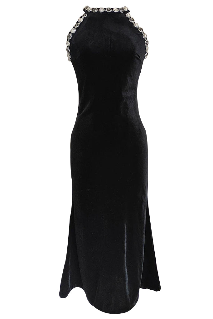 Triquetra Black Evening Dress