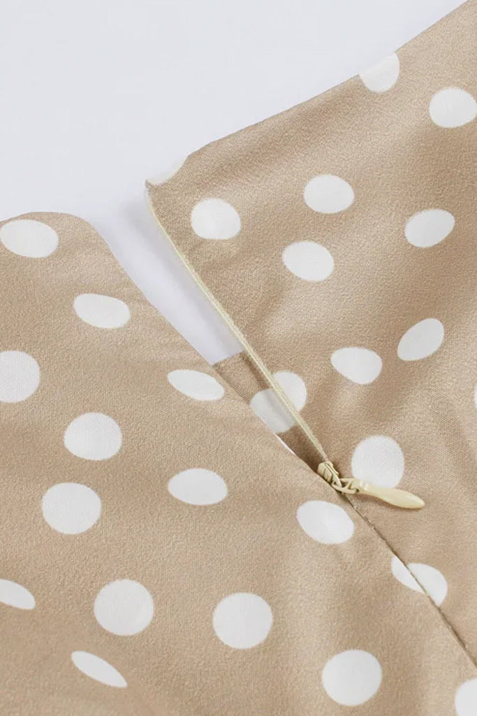 Osprey Beige Polka Dot Dress