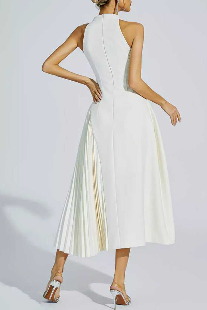 Simone Φόρεμα με Πιέτες | Φορέματα - Dress | Simone Ivory Pleated Dress