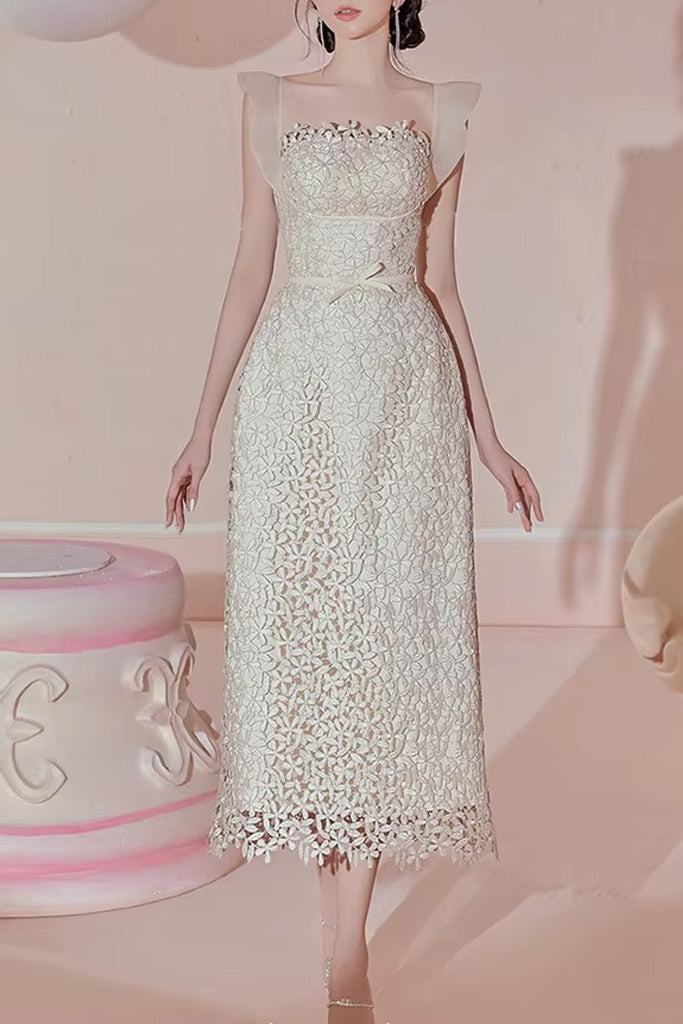 Amalthea Φόρεμα με Δαντέλα | Φορέματα - Βραδινά- Evening Dresses | Amalthea Ivory Lace Dress