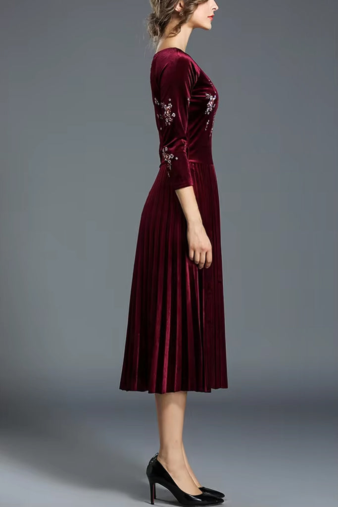 Briar Βελούδινο Κεντητό Φόρεμα | Φορέματα - Dresses | Briar Velvet Embroidered Dress