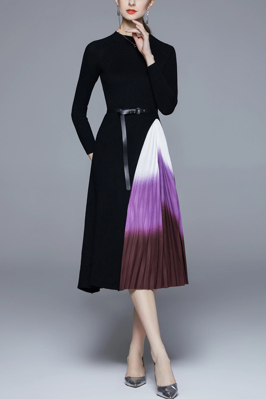 Elviane Φόρεμα με Πλισέ Φούστα